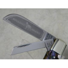 Bulldog Brand Germany Purple Leaf "Bulldog Brand" Etch Congress Knife c.2000 Bulldog Brand Germany Purple Leaf "Bulldog Brand" Etch Congress Knife c.2000