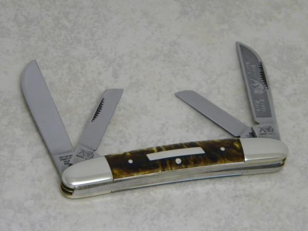 Bulldog Brand Germany Dark Autumn "Pit Bulls Trade Mark" Congress Knife c.1983 Bulldog Brand Germany Dark Autumn "Pit Bulls Trade Mark" Congress Knife c.1983