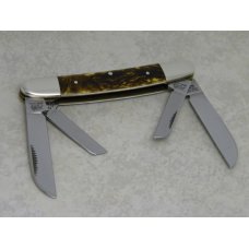 Bulldog Brand Germany Dark Autumn "Pit Bulls Trade Mark" Congress Knife c.1983 Bulldog Brand Germany Dark Autumn "Pit Bulls Trade Mark" Congress Knife c.1983