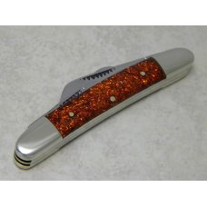 Bulldog Brand Germany Red Swirl "Tobacco" Congress Knife c.1983 Bulldog Brand Germany Red Swirl "Tobacco" Congress Knife c.1983