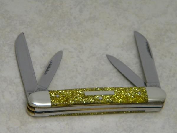 Bulldog Brand Germany Gold Flake Congress Knife c.2007 with Bar Shield Bulldog Brand Germany Gold Flake Congress Knife c.2007 with Bar Shield