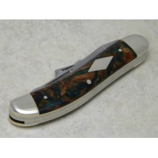 Bulldog Brand Germany Forest Swirl Sowbelly "Card Series" Knife c.1995 with Diamond Shield Bulldog Brand Germany Forest Swirl Sowbelly "Card Series" Knife c.1995 with Diamond Shield