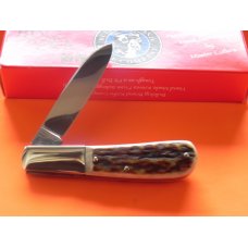 2007 Bulldog Brand, HAND MADE, 1 Blade Barlow w/ Fantastic Deer Stag Handles & Blade Etch +Orig Box 2007 Bulldog Brand, HAND MADE, 1 Blade Barlow w/ Fantastic Deer Stag Handles & Blade Etch +Orig Box