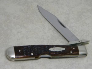 Case XX USA 6 Dot (1974) Pretty Bone 6111 1/2 Swing Guard Cheetah Pattern Lockback Knife