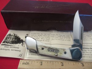  Case XX German Stag Handle Lock Back  Pattern # DE151504L  440C