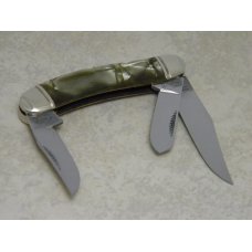 Bulldog Brand Germany Green Pearl "Georgia Tobacco King" Sowbelly Stockman Knife c.1984 Bulldog Brand Germany Green Pearl "Georgia Tobacco King" Sowbelly Stockman Knife c.1984