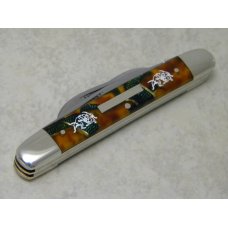 Bulldog Brand Germany Green Duck Feather "Jim Parker" 4 Blade Congress Knife c.2004 Bulldog Brand Germany Green Duck Feather "Jim Parker" 4 Blade Congress Knife c.2004