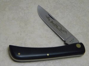 Case XX USA 1 Dot (1979) Black 2138 Sod Buster Knife - Carbon Steel Blade