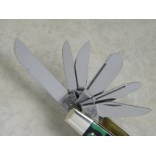 Fight'n Rooster Germany Green & Black 12 Blade Congress Knife 1 of only 100 made c.1985