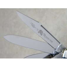 Fight'n Rooster Germany Celebrated Black Coal Miner 6 Blade Stockman Knife - Rare