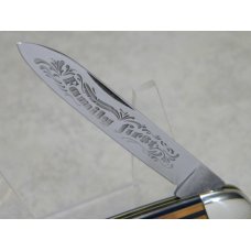 Fight'n Rooster Germany Celebrated Orange & Black Stripe "Family First" Pen Knife - 1 of 100