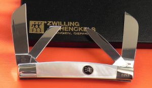 Zwilling J A Henckels 4 Blade Congress Pocket Knife w/ Flawless Fiery Mother of Pearl Handles -NOS