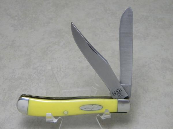 Buck 329 USA Yellow Delrin 2-Blade Trapper Knife