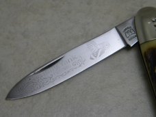 Kissing Crane Solingen, Germany Stag Anglo Saxon Whittler Knife Billy Yank USA - c.1976