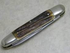 Kissing Crane Solingen, Germany Stag Anglo Saxon Whittler Knife Billy Yank USA - c.1976