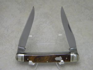 A.G. Russel Springdale, Ark. (Made in Germany) Burl Wood Muskrat Knife c.1991