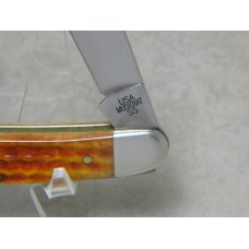 Case XX USA 2014 Pocket Worn Orange Bone Muskrat Knife Case XX USA 2014 Pocket Worn Orange Bone Muskrat Knife