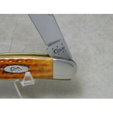 Case XX USA 2014 Pocket Worn Orange Bone Muskrat Knife Case XX USA 2014 Pocket Worn Orange Bone Muskrat Knife