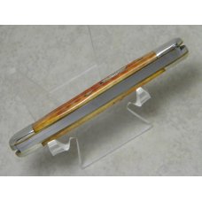 Case XX USA 2014 Pocket Worn Orange Bone Muskrat Knife Case XX USA 2014 Pocket Worn Orange Bone Muskrat Knife