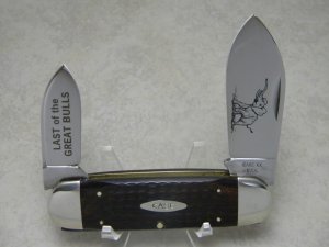 Case XX USA 5 Dot (1975) Wood 6250 "Last of the Great Bulls" Elephant Toe Knife