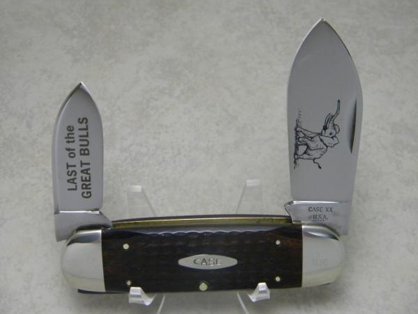 Case XX USA 5 Dot (1975) Wood 6250 "Last of the Great Bulls" Elephant Toe Knife Case XX USA 5 Dot (1975) Wood 6250 "Last of the Great Bulls" Elephant Toe Knife