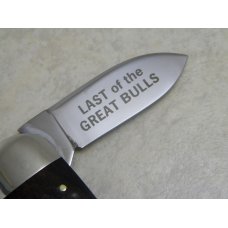 Case XX USA 5 Dot (1975) Wood 6250 "Last of the Great Bulls" Elephant Toe Knife Case XX USA 5 Dot (1975) Wood 6250 "Last of the Great Bulls" Elephant Toe Knife