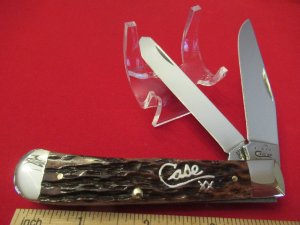 Case XX Silver Script Bone Handle Trapper Pattern # 6254 SS