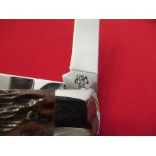 Case XX Silver Script Bone Handle Trapper Pattern # 6254 SS Case XX Silver Script Bone Handle Trapper Pattern # 6254 SS