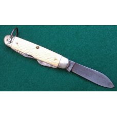 Ulster White Handled Boy Scout Knife 
