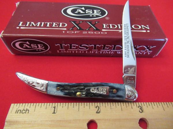 Case XX Limited Edition Scrolled Bolsters Tiny Texas Toothpick Pattern610096 SS Case XX Limited Edition Scrolled Bolsters Tiny Texas Toothpick Pattern610096 SS