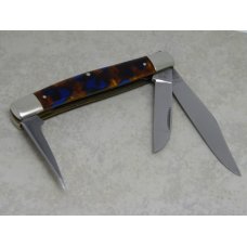 Bulldog Brand Germany Orange Blue Black "Bulldog Brand" Etch Punch Stockman Knife - Federal Shield Bulldog Brand Germany Orange Blue Black "Bulldog Brand" Etch Punch Stockman Knife - Federal Shield