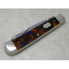 Bulldog Brand Germany Orange Blue Black Trapper Knife - Federal Shield Bulldog Brand Germany Orange Blue Black Trapper Knife - Federal Shield