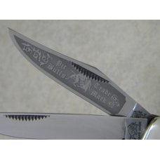 Bulldog Brand Germany Purple Leaf "Pitt Bulls Trade Mark" Etch 3 Blade Dogleg Trapper Knife Bulldog Brand Germany Purple Leaf "Pitt Bulls Trade Mark" Etch 3 Blade Dogleg Trapper Knife