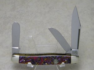 Bulldog Brand Germany Purple Leaf Stockman Knife c.1995
