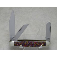 Bulldog Brand Germany Purple Leaf Stockman Knife c.1995 Bulldog Brand Germany Purple Leaf Stockman Knife c.1995