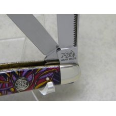 Bulldog Brand Germany Purple Leaf Stockman Knife c.1995 Bulldog Brand Germany Purple Leaf Stockman Knife c.1995
