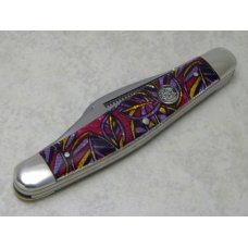 Bulldog Brand Germany Purple Leaf Stockman Knife c.1995 Bulldog Brand Germany Purple Leaf Stockman Knife c.1995