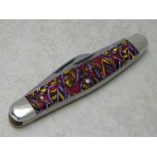 Bulldog Brand Germany Purple Leaf Stockman Knife c.1995 Bulldog Brand Germany Purple Leaf Stockman Knife c.1995