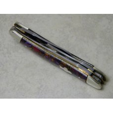 Bulldog Brand Germany Purple Leaf "Card Series" Sowbelly Stockman Knife c.1995 - Club Shield Bulldog Brand Germany Purple Leaf "Card Series" Sowbelly Stockman Knife c.1995 - Club Shield