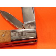 Queen Steel D2 Barlow Pocket Knife w/ Natural Smooth Bone Handles - Q DFC Over USA & 20 Tang Stamp Queen Steel D2 Barlow Pocket Knife w/ Natural Smooth Bone Handles - Q DFC Over USA & 20 Tang Stamp
