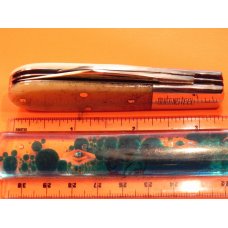 Queen Steel D2 Barlow Pocket Knife w/ Natural Smooth Bone Handles - Q DFC Over USA & 20 Tang Stamp Queen Steel D2 Barlow Pocket Knife w/ Natural Smooth Bone Handles - Q DFC Over USA & 20 Tang Stamp