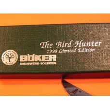 1998 Boker Tree Brand Barlow w Wood Handles (Quail?) Bird on Bolster & Blade Etch Hunting Scene 1998 Boker Tree Brand Barlow w Wood Handles (Quail?) Bird on Bolster & Blade Etch Hunting Scene