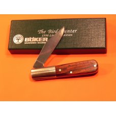 1998 Boker Tree Brand Barlow w Wood Handles (Quail?) Bird on Bolster & Blade Etch Hunting Scene 1998 Boker Tree Brand Barlow w Wood Handles (Quail?) Bird on Bolster & Blade Etch Hunting Scene