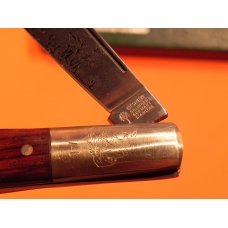 1998 Boker Tree Brand Barlow w Wood Handles (Quail?) Bird on Bolster & Blade Etch Hunting Scene 1998 Boker Tree Brand Barlow w Wood Handles (Quail?) Bird on Bolster & Blade Etch Hunting Scene