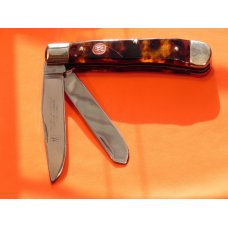 Vintage, J A Henckels 2 Blade Trapper with Faux Tortoise Handles w/ Red Shield -Good 1 To Use! Vintage, J A Henckels 2 Blade Trapper with Faux Tortoise Handles w/ Red Shield -Good 1 To Use!