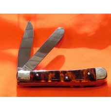 Vintage, J A Henckels 2 Blade Trapper with Faux Tortoise Handles w/ Red Shield -Good 1 To Use! Vintage, J A Henckels 2 Blade Trapper with Faux Tortoise Handles w/ Red Shield -Good 1 To Use!