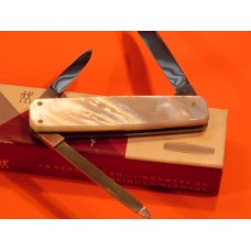 Vint J A Henckels, 2 Blade +File Gentlemens Pocket knife w Fiery Multi-Color Mother of Pearl Handles Vint J A Henckels, 2 Blade +File Gentlemens Pocket knife w Fiery Multi-Color Mother of Pearl Handles