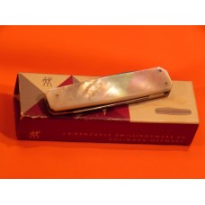 Vint J A Henckels, 2 Blade +File Gentlemens Pocket knife w Fiery Multi-Color Mother of Pearl Handles Vint J A Henckels, 2 Blade +File Gentlemens Pocket knife w Fiery Multi-Color Mother of Pearl Handles