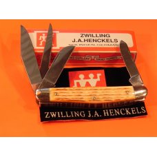J A Henckels 4 Blade Stockman Pocket Knife (HK-25-BWP) w/ Natural Torched Bone Handles! NOS & M/NM J A Henckels 4 Blade Stockman Pocket Knife (HK-25-BWP) w/ Natural Torched Bone Handles! NOS & M/NM