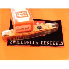 J A Henckels 4 Blade Stockman Pocket Knife (HK-25-BWP) w/ Natural Torched Bone Handles! NOS & M/NM J A Henckels 4 Blade Stockman Pocket Knife (HK-25-BWP) w/ Natural Torched Bone Handles! NOS & M/NM